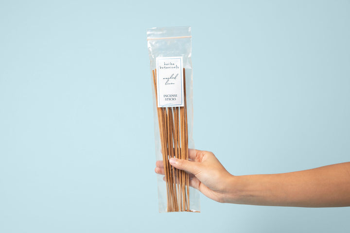 washed linen scented incense - herba botanicals