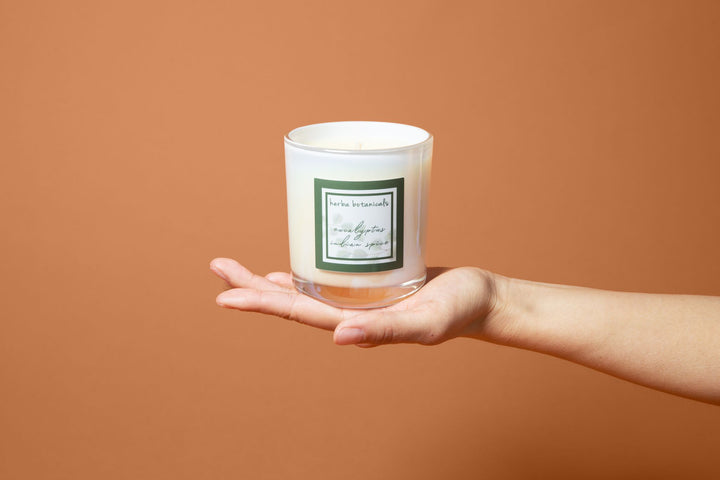 eucalyptus indian spice candle - herba botanicals